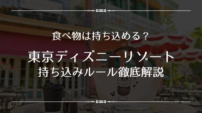 ディズニー食べ物の持ち込み禁止？小さな物はOKで節約術ある？